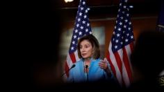 Speaker of the House Nancy Pelosi holds her weekly news conference with Capitol Hill reporters in Washington