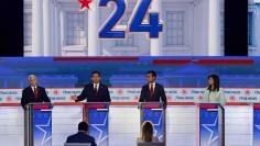 FILE PHOTO: Republican U.S. presidential candidates participate in first 2024 campaign debate in Milwaukee