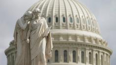 Grief and History sculptures at the U.S. Capitol in Washington