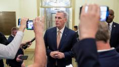 US House Speaker Kevin McCarthy (R-CA) speaks to reporters on Capitol Hill in Washington