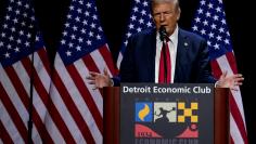 Republican presidential nominee and former U.S. President Donald Trump makes an appearance at the Detroit Economic Club