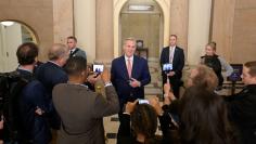 McCarthy met the media Thursday as Republican tensions continued to run high.