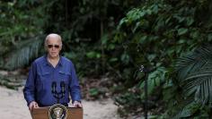 Biden yesterday at the Museu da Amazonia in Manaus, Brazil, as he attends the G20 Summit.