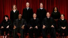 Chief Justice Roberts (front row, center) wrote the majority opinion.