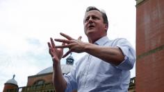 Britain's Prime Minister David Cameron speaks at a "Britain Stronger in Europe" rally at Birmingham University in Birmingham