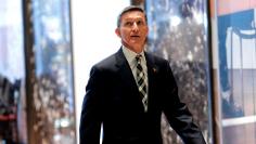 Retired U.S. Army Lieutenant General Mike Flynn arrives to meet with U.S. President-elect Donald Trump at Trump Tower in New York City