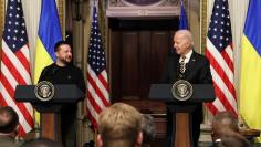 President Biden and Ukrainian President Zelensky held a joint news conference.