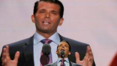 FILE PHOTO: Donald Trump Jr. speaks at the 2016 Republican National Convention in Cleveland