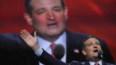 Former Republican U.S. presidential candidate Ted Cruz speaks during the third night of the Republican National Convention in Cleveland