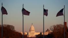 The U.S. Capitol Building is shown at sunset in Washington