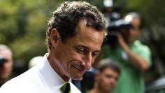 New York City Democratic mayoral candidate Weiner leaves a polling center after casting his vote during the primary election in New York