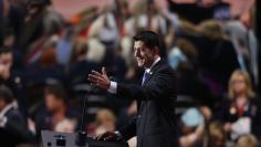 Speaker of the U.S. House of Representatives Ryan gestures as he speaks during the Republican National Convention in Cleveland