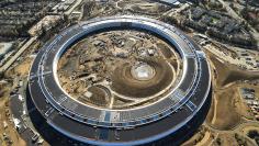 FILE PHOTO: The Apple Campus 2 is seen under construction in Cupertino, California in this aerial photo taken January 13, 2017. REUTERS/Noah Berger/File Photo