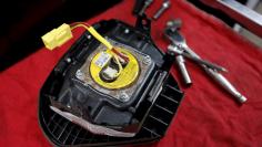 FILE PHOTO: A recalled Takata airbag inflator is shown in Miami, Florida in this June 25, 2015 file photo.  REUTERS/Joe Skipper/File Photo 