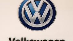A Volkswagen logo is pictured at the International Auto Show in Mexico City, Mexico November 23, 2017. REUTERS/Henry Romero 