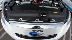 FILE PHOTO: A Toyota RAV4 EV car with a Tesla battery is seen at the AltCar Expo in Santa Monica