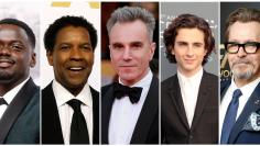 FILE PHOTO: Nominees for the 90th Oscars, Leading Actor Awards (L-R) Daniel Kaluuya, Denzel Washington, Daniel Day-Lewis, Timothee Chalamet and Gary Oldman.  REUTERS/Staff/File Photos