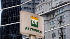 The Petrobras logo is seen in front of the company's headquarters in Sao Paulo April 23, 2015. REUTERS/Paulo Whitaker 