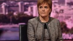 FILE PHOTO - Scotland's First Minister, Nicola Sturgeon, is seen speaking on the BBC's Andrew Marr Show in this photograph received via the BBC, in London