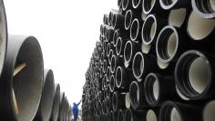 Metal tubes for export are seen at Lianyungang port in Jiangsu province, China January 31, 2018. China Daily via REUTERS  