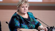 Norway's Prime Minister Erna Solberg attends the One Planet Summit at the Seine Musicale center in Boulogne-Billancourt, near Paris, France, December 12, 2017. REUTERS/Benoit Tessier/File Photo