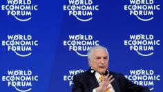Brazil's President Michel Temer attends the World Economic Forum (WEF) annual meeting in Davos