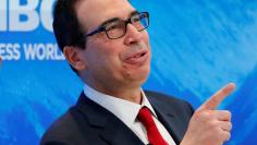 Steven Mnuchin, U.S. Secretary of the Treasury, attends the World Economic Forum (WEF) annual meeting in Davos