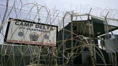 The front gate of Camp Delta is shown at the Guantanamo Bay Naval Station in Guantanamo Bay
