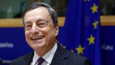 FILE PHOTO:ECB President Draghi addresses the European Parliament's Economic and Monetary Affairs Committee in Brussels