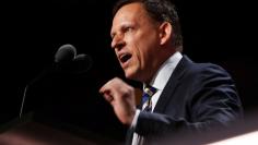 FILE PHOTO:    Paypal co-founder Peter Thiel speaks at the Republican National Convention in Cleveland