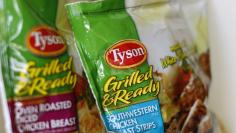 Tyson food meat products are shown in this photo illustration in Encinitas, California May 29,  2014. REUTERS/Mike Blake    