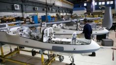 FILE PHOTO: An assembly line of Unmanned Aerial Vehicle (UAV) is seen at the offices of state-owned Israel Aerospace Industries (IAI), the country's biggest defence contractor, next to Ben Gurion International airport, near Or Yehuda, Israel February 27,
