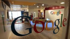 FILE PHOTO: The Google logo is seen on a door at the company's office in Tel Aviv
