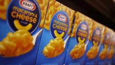 Kraft macaroni and cheese products are seen on the shelf at a grocery store in Washington, May 3, 2012.  REUTERS/Jonathan Ernst    