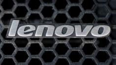 FILE PHOTO - A Lenovo logo is seen on a computer in Kiev, Ukraine April 21, 2016. REUTERS/Gleb Garanich/File Photo    
