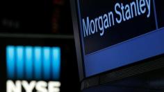 The Morgan Stanley logo is displayed at the post where it is traded on the floor of the New York Stock Exchange (NYSE) in New York, U.S., April 19, 2017. REUTERS/Brendan McDermid