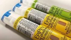 EpiPen auto-injection epinephrine pens manufactured by Mylan NV pharmaceutical company are seen in Washington
