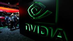 FILE PHOTO: The nVIDIA booth is shown at the E3 2017 Electronic Entertainment Expo in Los Angeles, California, U.S. June 13, 2017.  REUTERS/ Mike Blake/File Photo                      GLOBAL BUSINESS WEEK AHEAD     SEARCH GLOBAL BUSINESS 7 AUG FOR ALL IM
