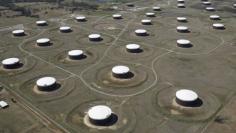 FILE PHOTO: Crude oil storage tanks are seen from above at the Cushing oil hub, in Cushing, Oklahoma, March 24, 2016.  REUTERS/Nick Oxford/File Photo