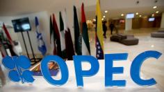 OPEC logo is pictured ahead of an informal meeting between members of the Organization of the Petroleum Exporting Countries (OPEC) in Algiers, Algeria September 28, 2016. REUTERS/Ramzi Boudina/File Photo 