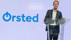 FILE PHOTO: DONG CEO Poulsen speaks to employees after revealing the company's new name Orsted in Gentofte