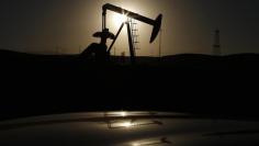 A pump jack is seen at sunrise near Bakersfield, California October 14, 2014.    REUTERS/Lucy Nicholson  