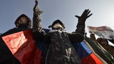 Supporters of Russian opposition leader Alexei Navalny attend a rally for a boycott of a March 18 presidential election in the far eastern city of Vladivostok, Russia January 28, 2018. REUTERS/Yuri Maltsev