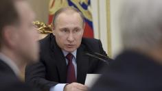 Russian President Putin chairs meeting on privatisation at Kremlin in Moscow