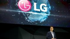 I.P. Park, president and chief technology officer for LG Electronics, speaks during an LG news conference at the 2018 CES in Las Vegas