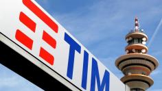 FILE PHOTO: Telecom Italia logo is seen at the headquarters in Milan, Italy, May 25, 2016.    REUTERS/Stefano Rellandini/File Photo/File Photo