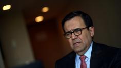 FILE PHOTO - Mexico's Economy Minister Guajardo speaks during an interview with Reuters at the 11th WTO's ministerial conference in Buenos Aires