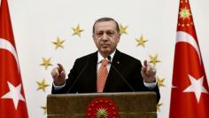 Turkish President Erdogan addresses governors during a meeting in Ankara