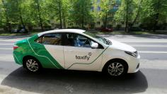 FILE PHOTO: A Taxify car drives in Tallinn
