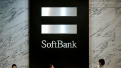 FILE PHOTO: The logo of SoftBank Group Corp is seen at the company's headquarters in Tokyo, June 30, 2016.   REUTERS/Toru Hanai/File Photo 